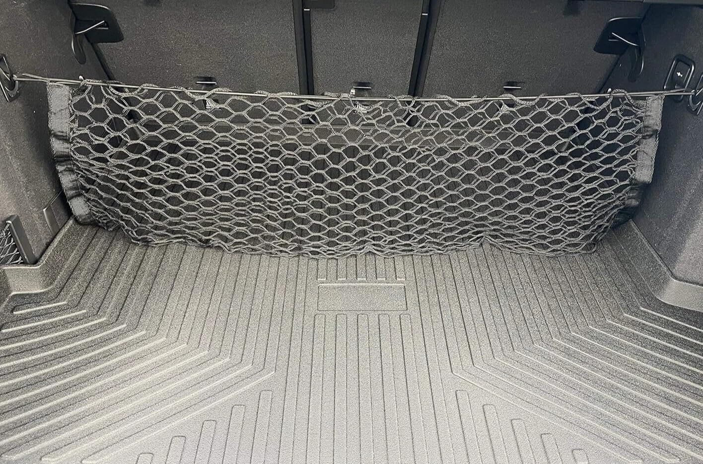 EACCESSORIES EA Rear Trunk Organizer Cargo Net for BMW X3 2011-2024 – Envelope Style Cargo Net for SUV – Premium Mesh Elastic Car Trunk Organizer