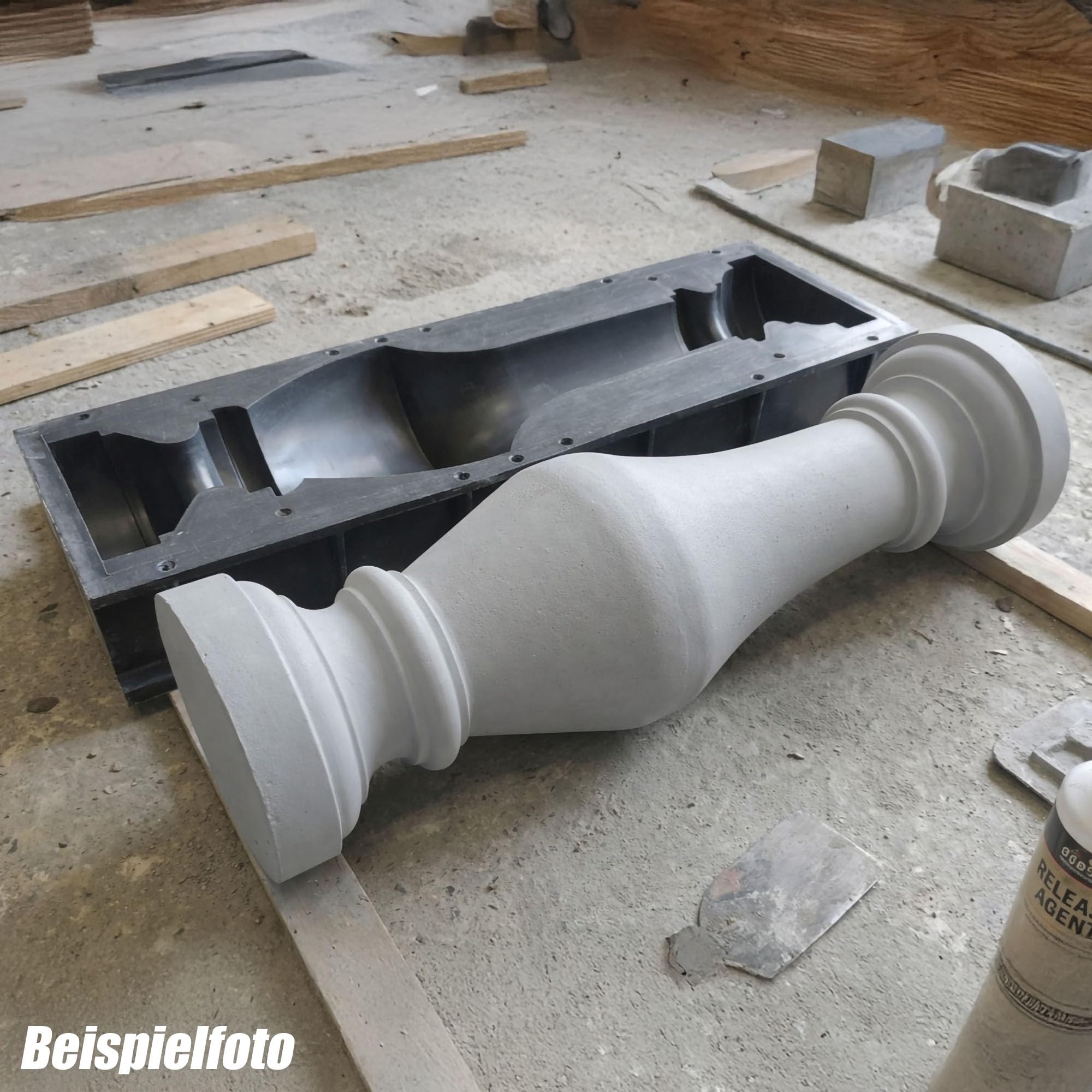 @tec Schalungsform für Klinkersteine, Gießform, Plastikformen für Beton, Pflastersteine, Säule/Balustrade 2-teilig - 83 x 14 x 7,5 + Baluster Abdeckplatte 99x20x6cm (69,9 x 20 x 9,5 cm)