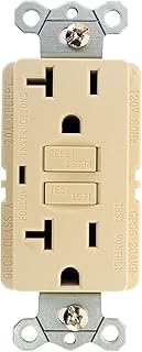 10 Packs of Tollea 20 Amp 120-Volt Duplex Self-Test Tamper Resistant GFCI Outlet with Wall Plate (Ivory)