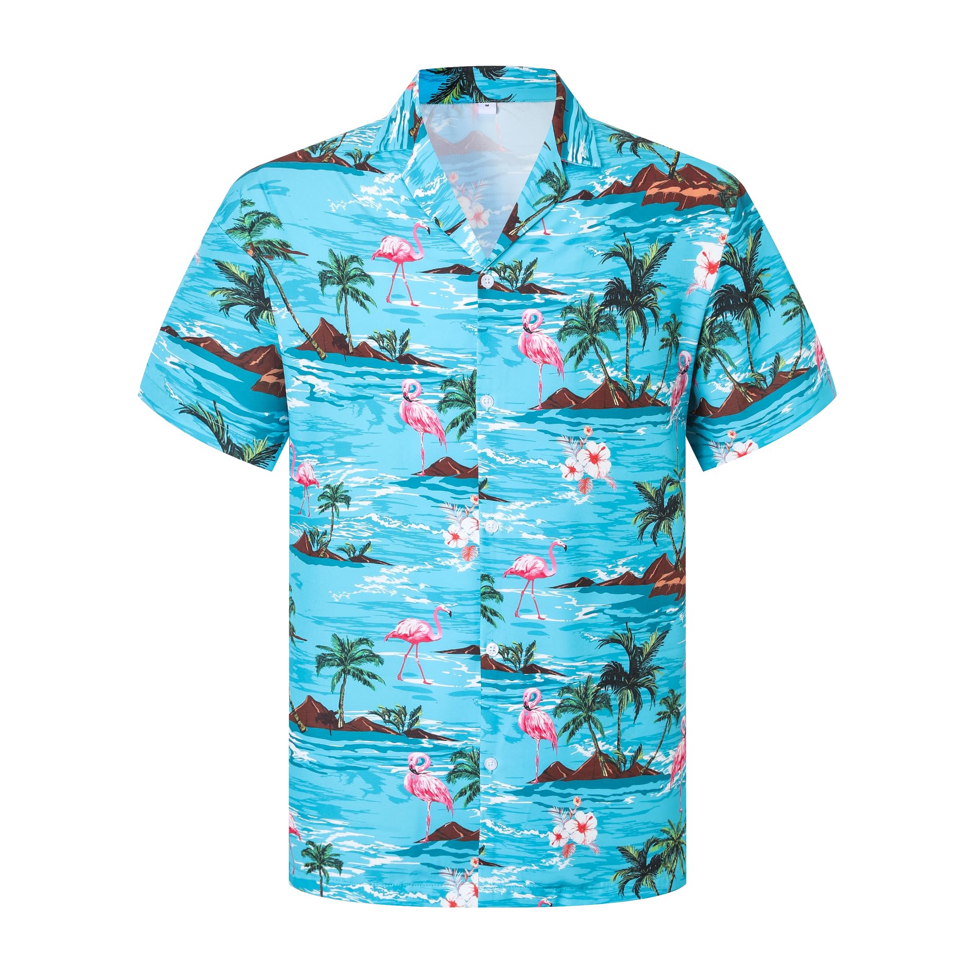 Cromoncent Hawaiian Shirt for Boy&amp;Men Short Sleeve Cuban Collar Tropical Holiday Summer Beach Shirts