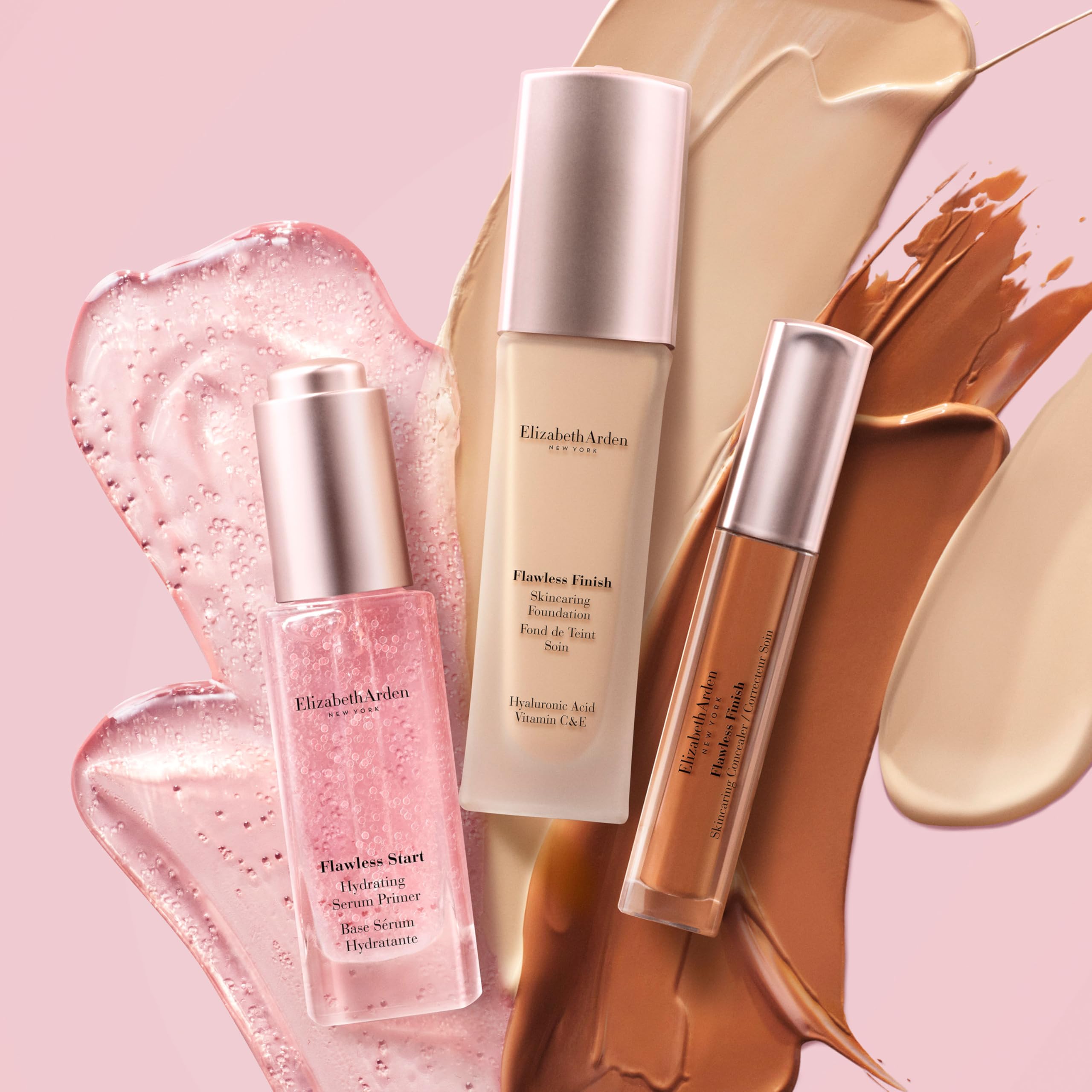 Elizabeth Arden - Fondotinta Flawless Finish con Acido Ialuronico, Vitamina C e E, Trucco Liquido a Lunga Durata Senza Profumo, 300N, per Pelle Media con Sottotoni Neutri, 30ml