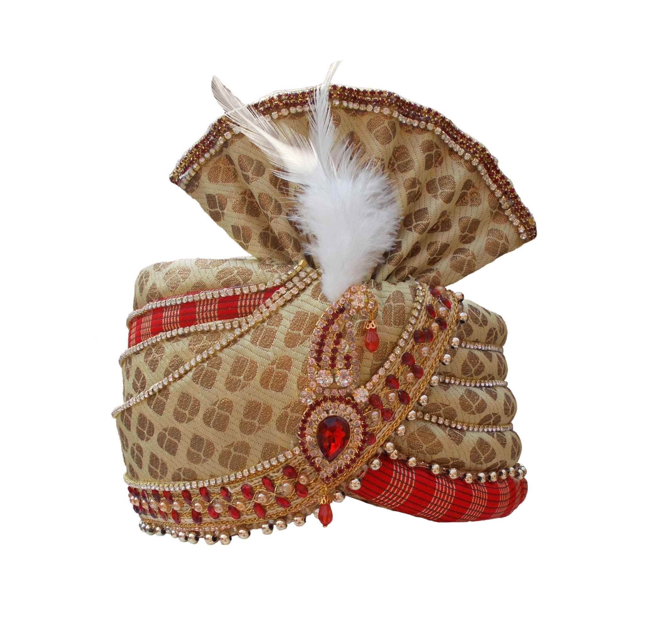 Jodhpuri Men's Wedding Safa/Groom Pagdi/Turban for Marriage Multi Color (Size: 22 to 22.5 Inch)