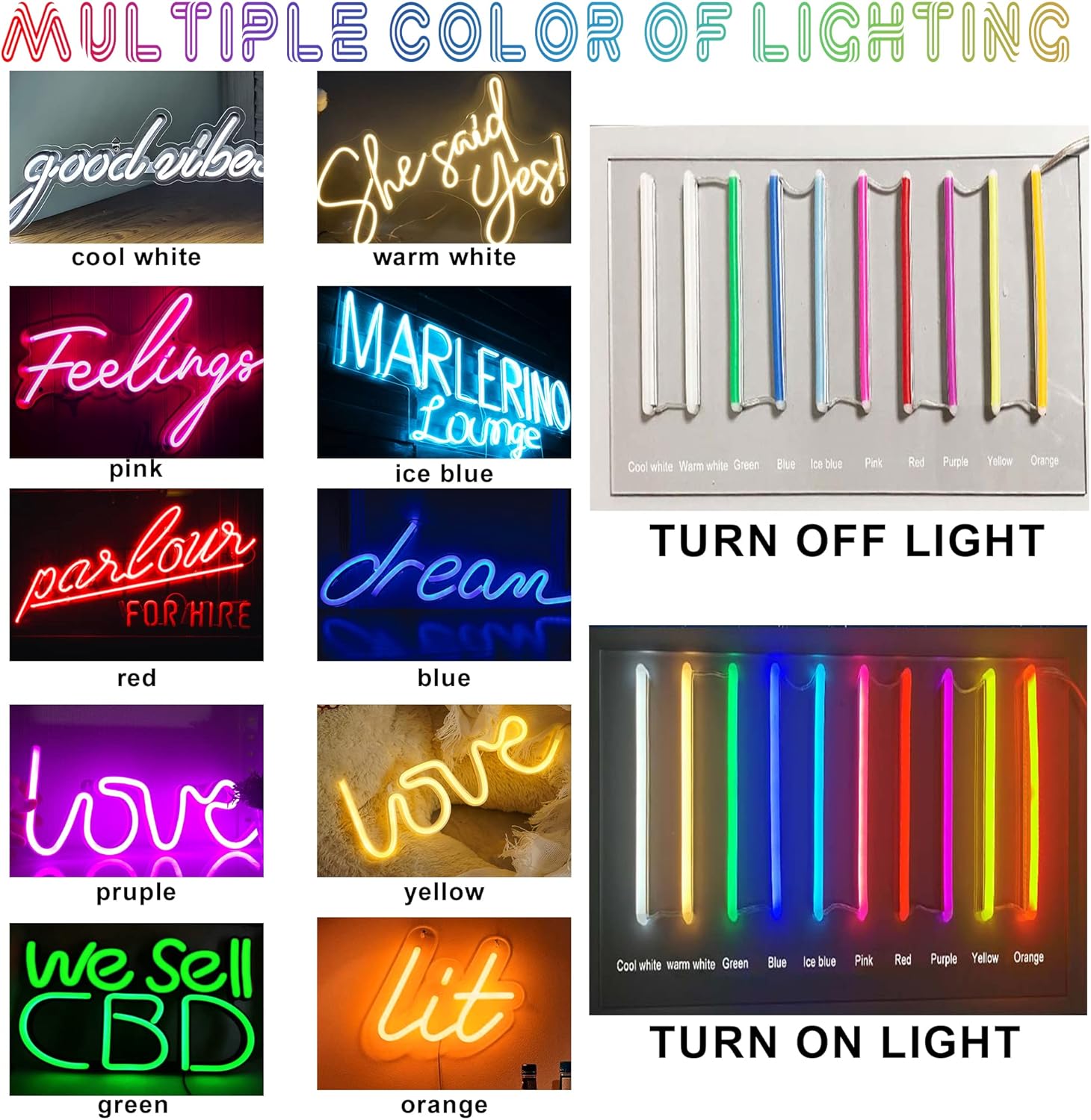 Aslanka Custom Neon Sign, Dimmable Personalized LED Neon Light for Bedroom Home Wedding Birthday Party Anniversary Wall Décor, Acrylic Letter Word Name Bar Store Logo Signs (1 Line Text,10" Length)