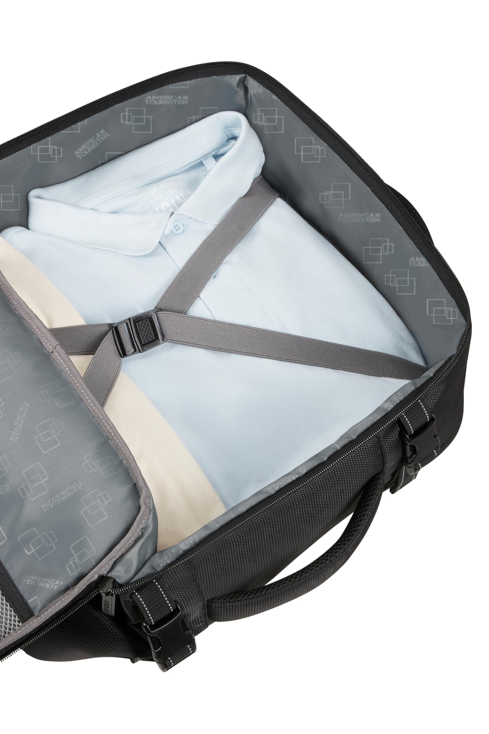 American Tourister Take2Cabin Pro - Borsa da cabina EasyJet (45 x 36 x 20 cm, 38 L, 0,80 kg) - Bagaglio a mano Underseat, Zaino aereo M Underseat, Nero Flash (Flash Black)