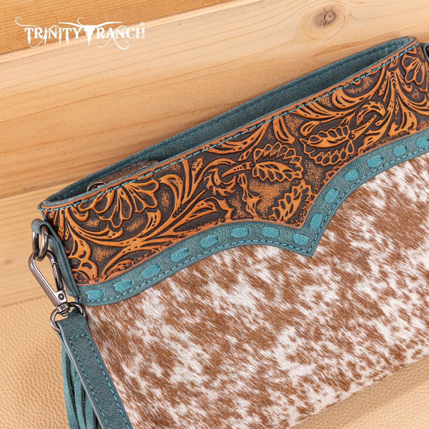 Trinity Ranch Western Crossbody bag for Women Hair-On Cowhide Purse