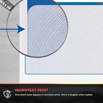 DocuGard Blue/Green Sunburst Premier Prismatic Top High Security Check Paper - QuickBooks & Laser/Inkjet Printer Compatible - 13 Security Features - 500 Blank Business Checks (04565)