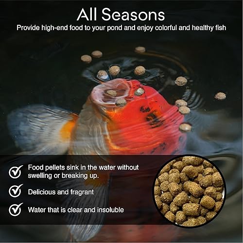 Miniatura 5 de BIG Kahuna Koi Fish Food - Alimento Koi de 20 libras - Hecho en los Estados Unidos - Pellets flotantes de alimentos Koi - 316" - 14" tamaño de