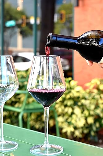 Miniatura 4 de Tritan - Juego de 4 copas de vino (15 onzas), sin BPA, copas de vino irrompibles, copas de vino con tallo