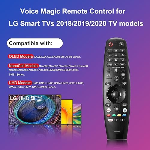 Miniatura 2 de ZYK Mando a distancia mágico de repuesto para LG Smart TV remoto LG-TV remoto con función de voz y puntero universal LG remoto para LG UHD OLED QNED