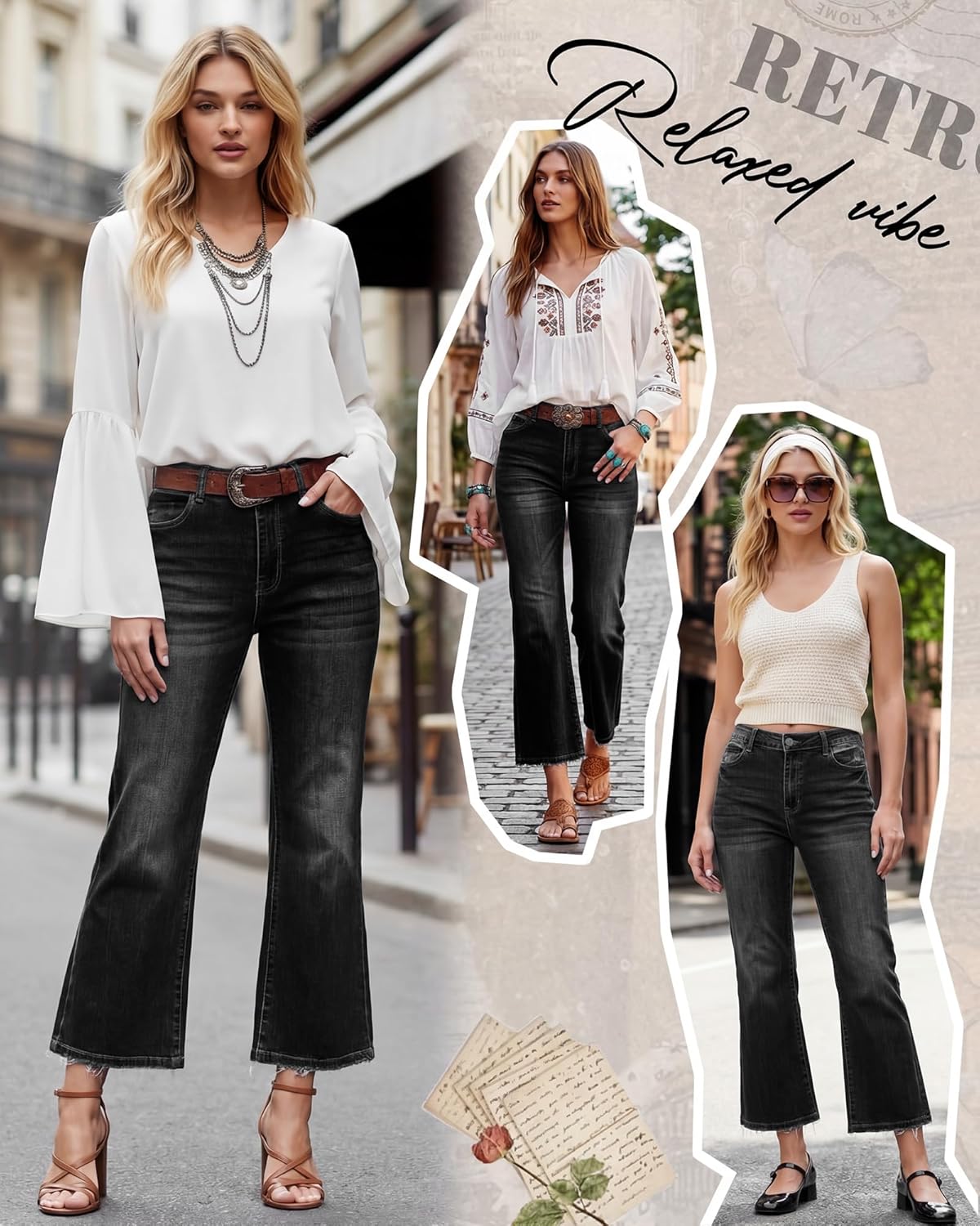 Women Wide Leg Jeans High Waisted Flare Jeans Baggy Straight Leg Ankle Denim Pants 2026 Trendy Casual with Pockets - Image 6