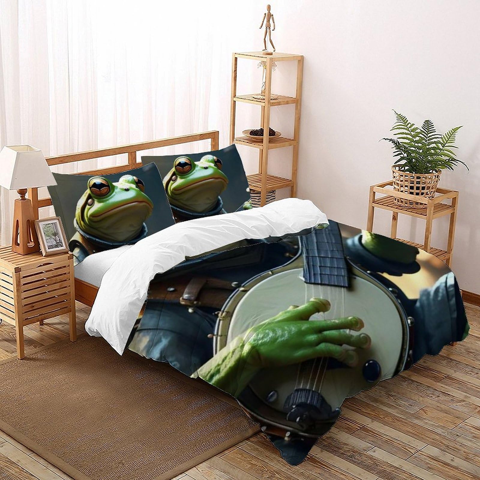 Taies d'oreiller filles et housse de couette guitare pour un cadeau