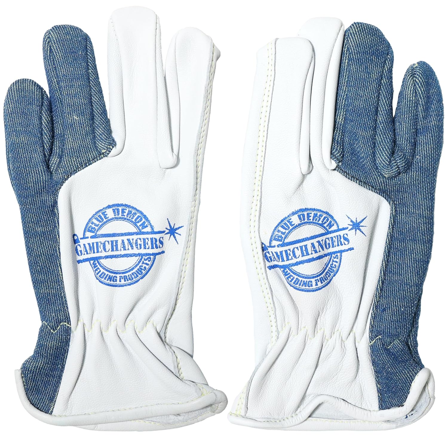 Blue Demon Gamechanger Shorties welding gloves, kagan extreme heat protection, excellent dexterity, premium leather, Small