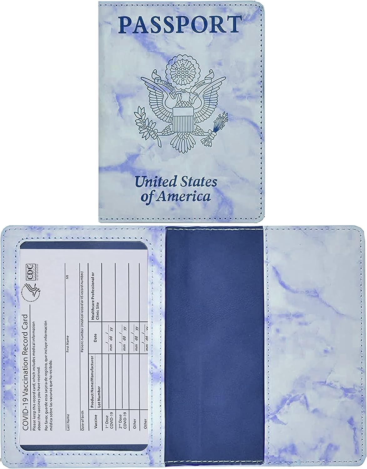 Passport and Vaccine Card Holder Combo Passport Holder