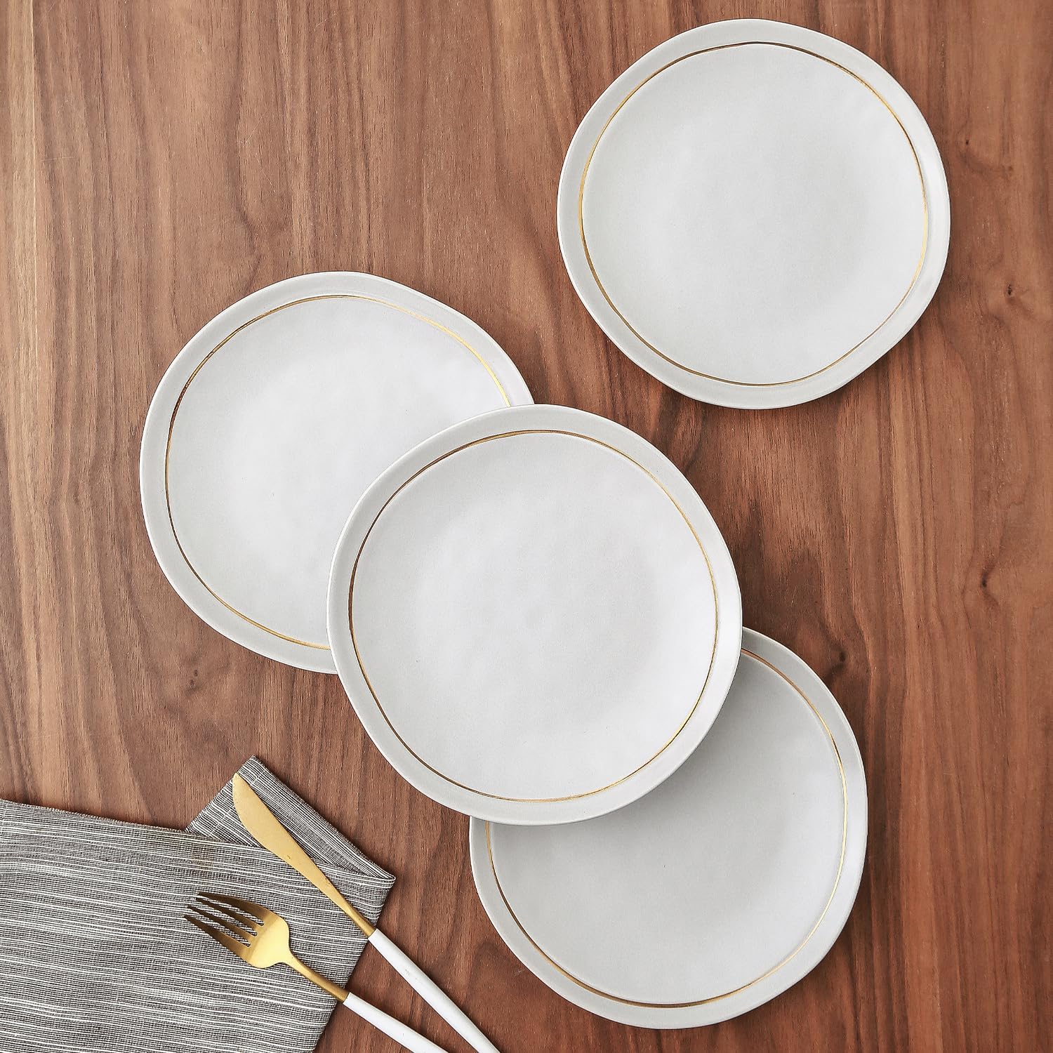 Stone Lain Clara Dinnerware Set Porcelain, Gray, Service For 4