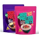Yogabar High Protein Oats Variety Pack of 2, 1kg Each | 26g Protein per 100g | With Probiotics | No Refined Sugar | Instant Oatmeal for Breakfast | Fruits Nuts & Seeds, Dark Chocolate gallery image