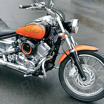 NO.5125 ドラックスター４００ 空冷Ｖツインエンジン　アップハンドル　ロングシーシーバー　エンジンガード　ブラック☆彡 Amazon | BigOne エンジンガード バンパードラッグスター400