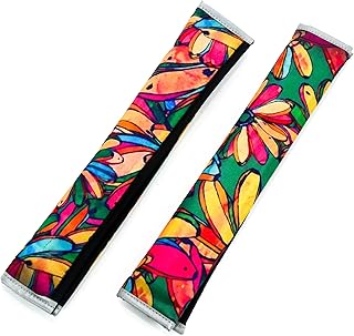 Generic Garden 2 Pcs Sparkling Seat Belt Cover, Protector from radar fines, Accessories Compatible with All Cars With light reflect feature