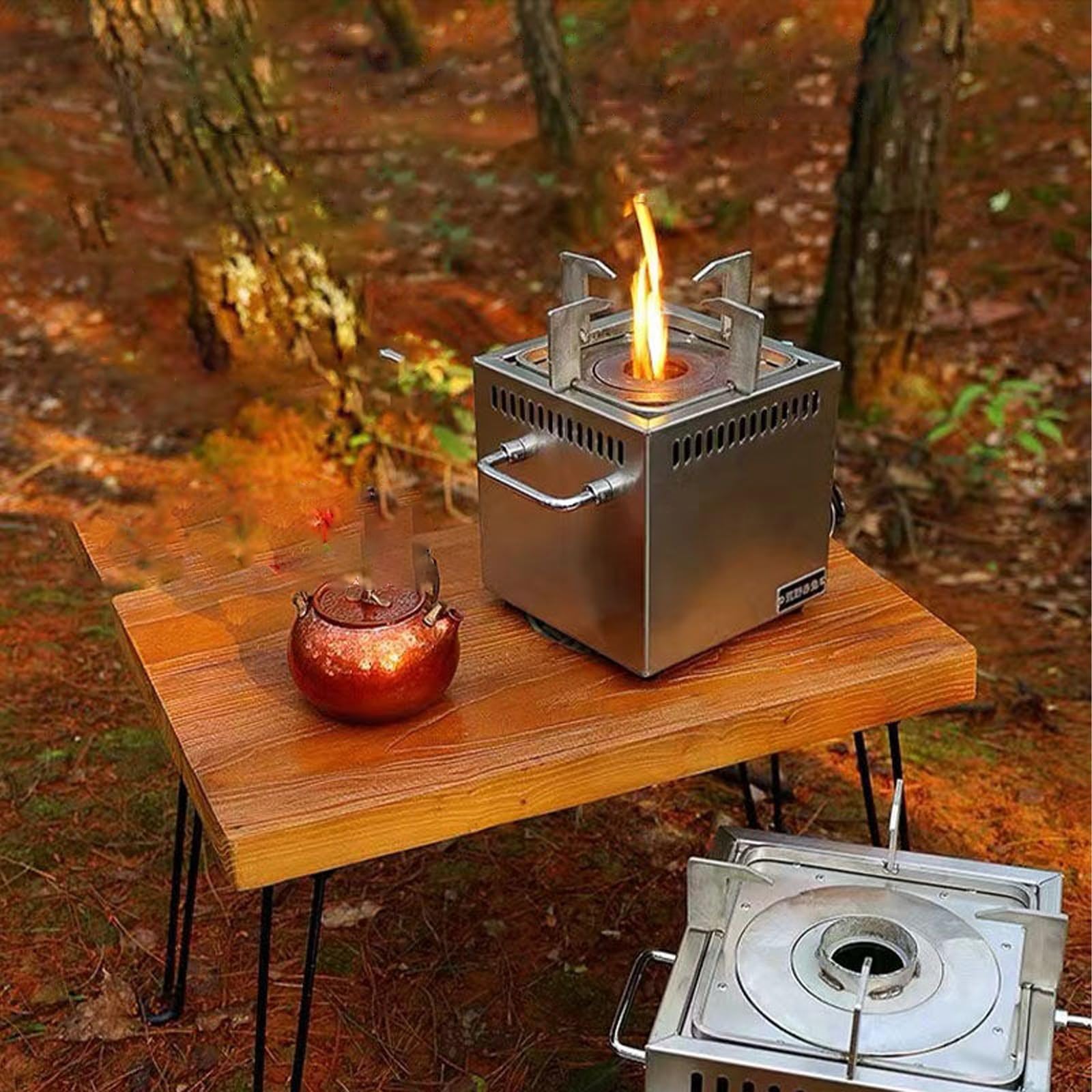 Stufa a Pellet Piccola for Riscaldamento e Cottura, Stufa a Pellet for Tenda Stufa a Legna Portatile for Campeggio di Piccole Dimensioni 30 * 30 * 40cm for 5 Persone(30 * 30 * 40cm)