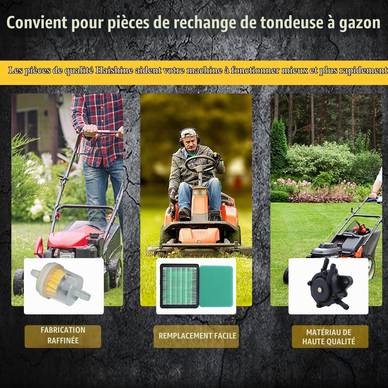 EA175V EA190V Carburateur Laveuse à Pression pour Subaru Robin EV190A pour Honda XR2750 Troy-Bilt TB130 020344 pour Husqvarna HU700F Tondeuse à Gazon avec Bougie d'Allumage Filtre à Air etc.