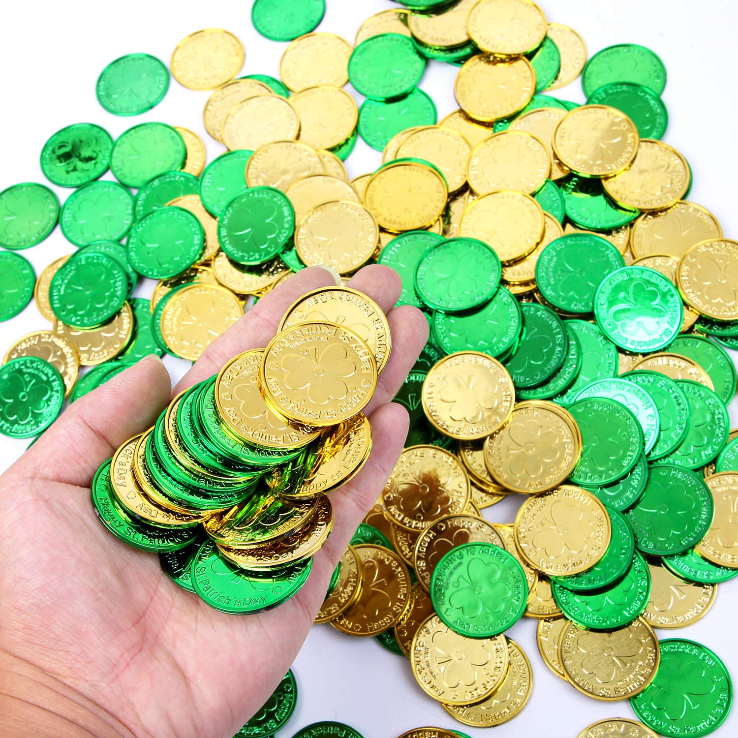 Snapklik.com : 240 Lucky Plastic St Patricks Day Coins Green And Gold ...