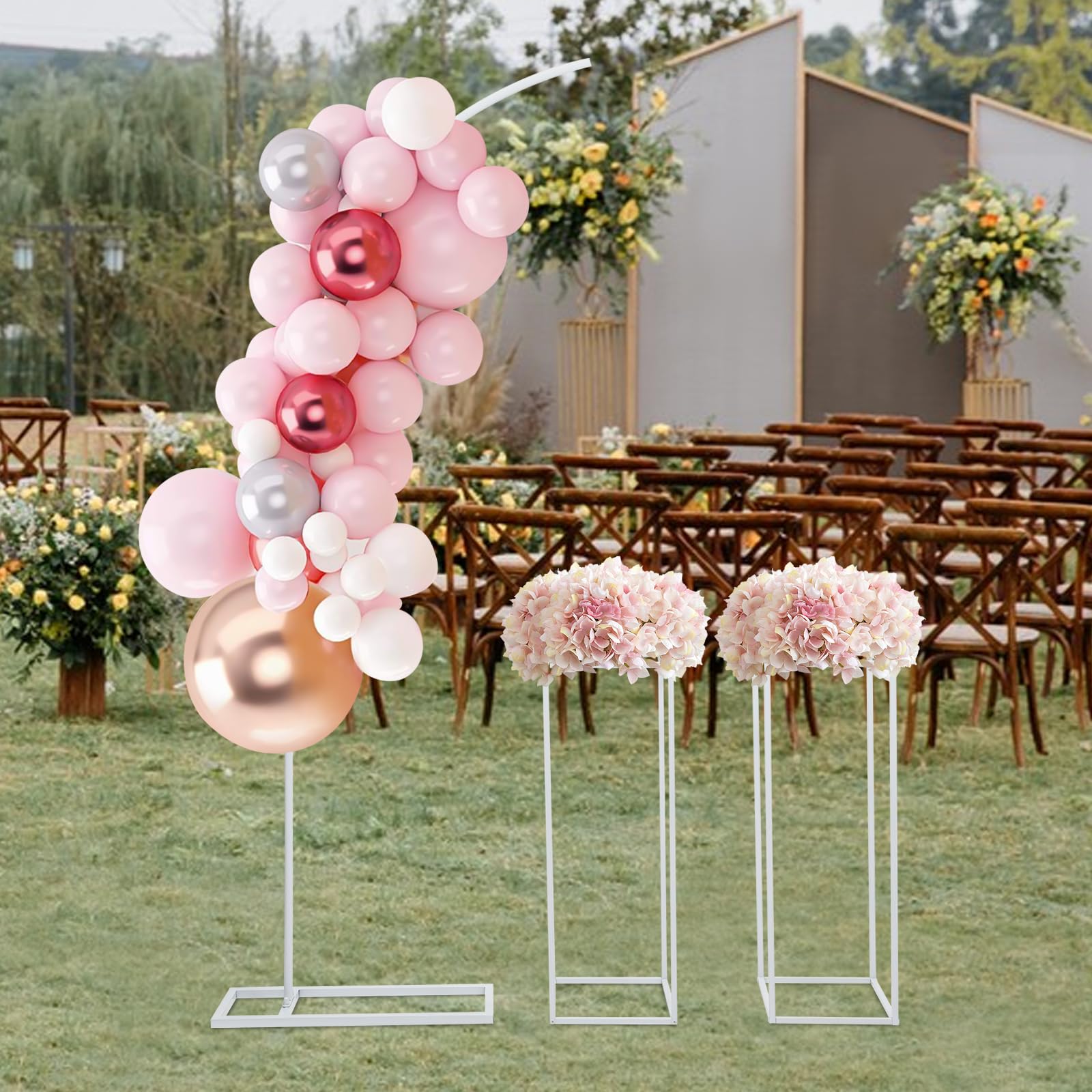 SUFUBAI - Confezione da 3 foglie di palma, fiori secchi, foglie di palma tropicale, palme secche, decorazione fai da te da appendere alla parete per la disposizione dell'arco di nozze