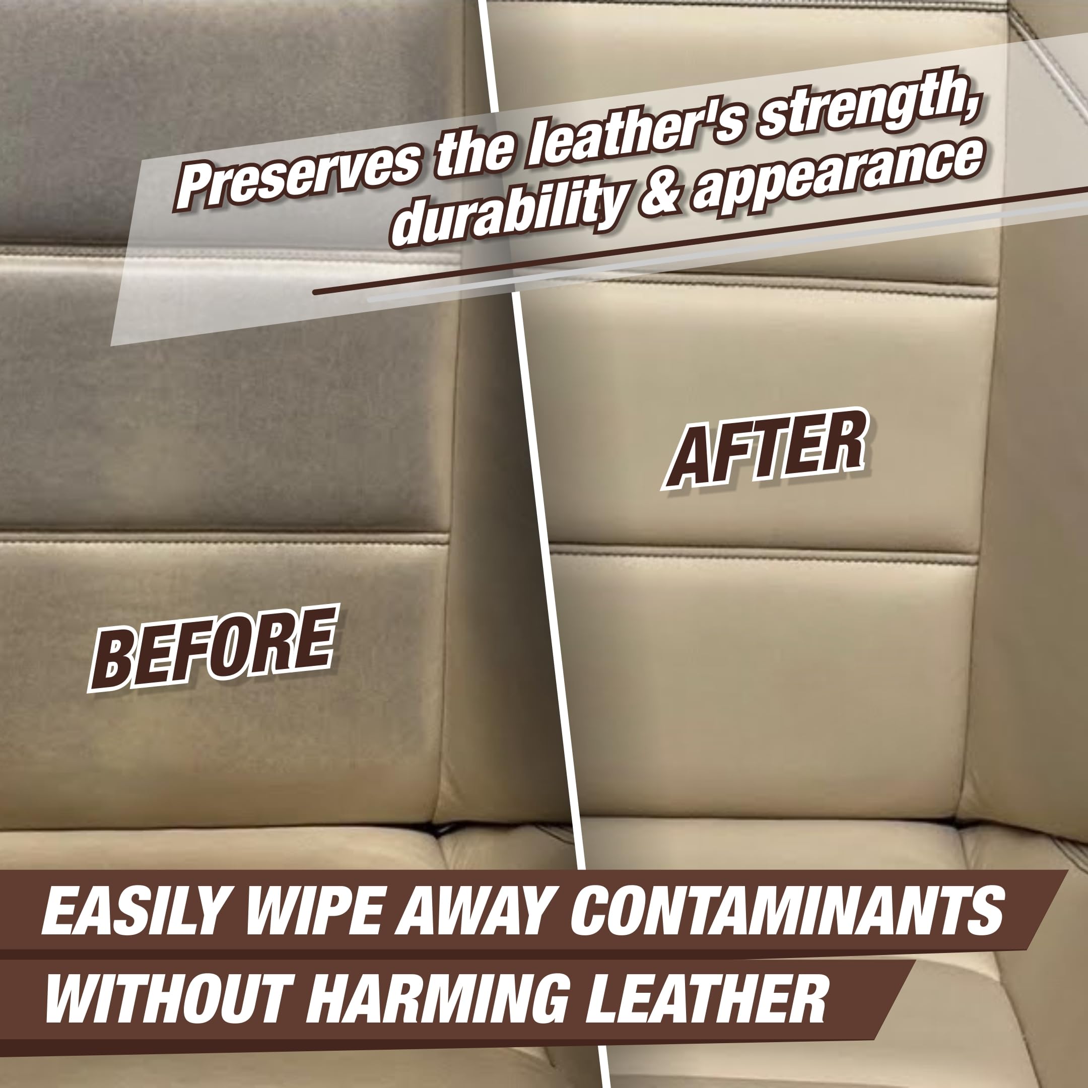 Wavex Leather Cleaner 650ml | Bike & Car Leather Seat Cleaner | Also Useful for Original Leather Jackets, Sofas, & Bags 3