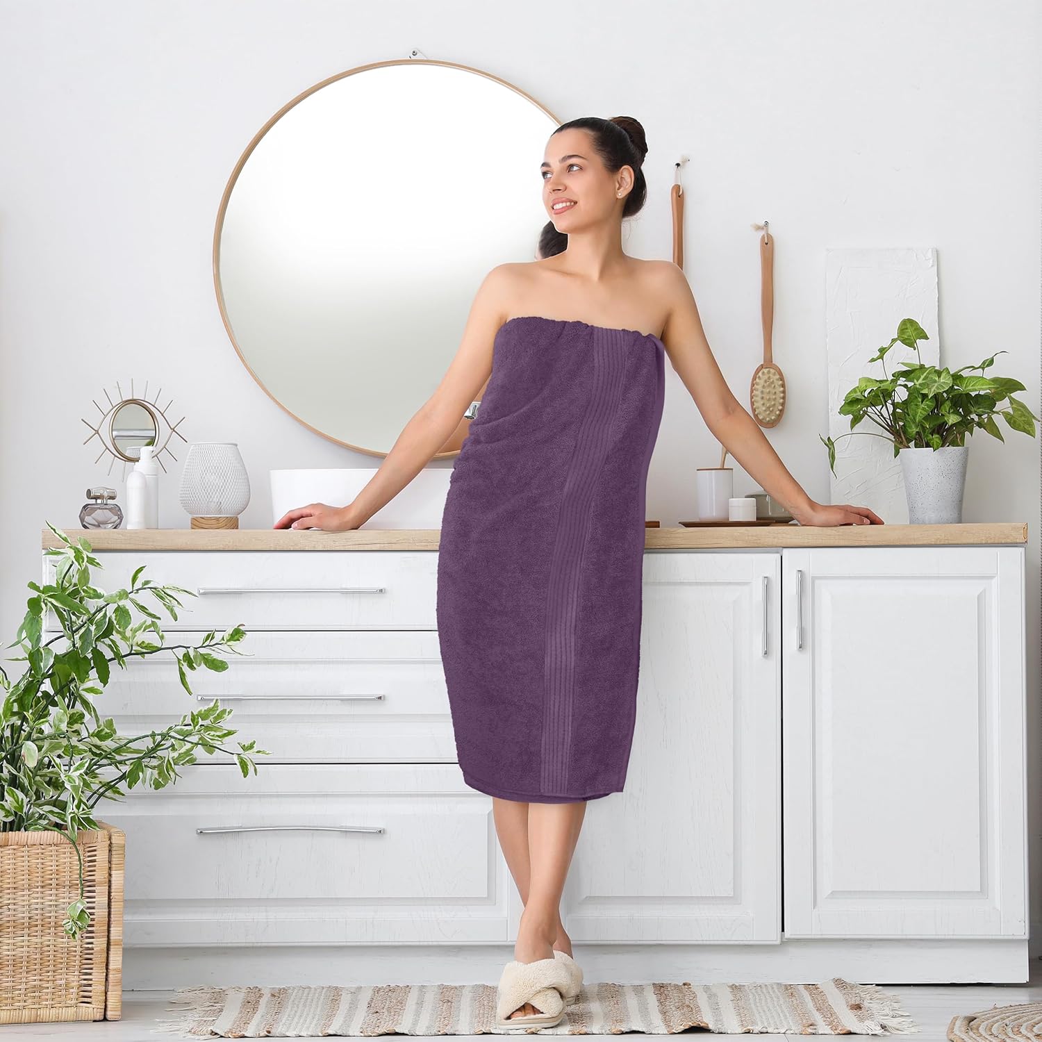 Utopia Towels - Premium Jumbo Bath Sheet 2 Pack - 100% Cotton Highly Absorbent and Quick Dry Extra Large Bath Towel - Super Soft Hotel Quality Towel (35 x 70 Inches, Plum)
