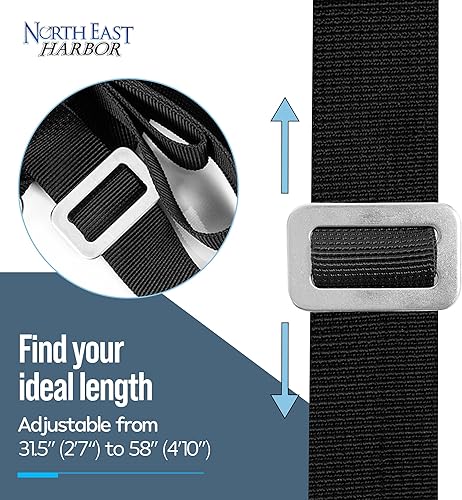 Miniatura 7 de KNOX Correas ajustables de barco para tapas Bimini, correas de toldo marino, ganchos a presión de acero inoxidable 316, parte superior de nailon