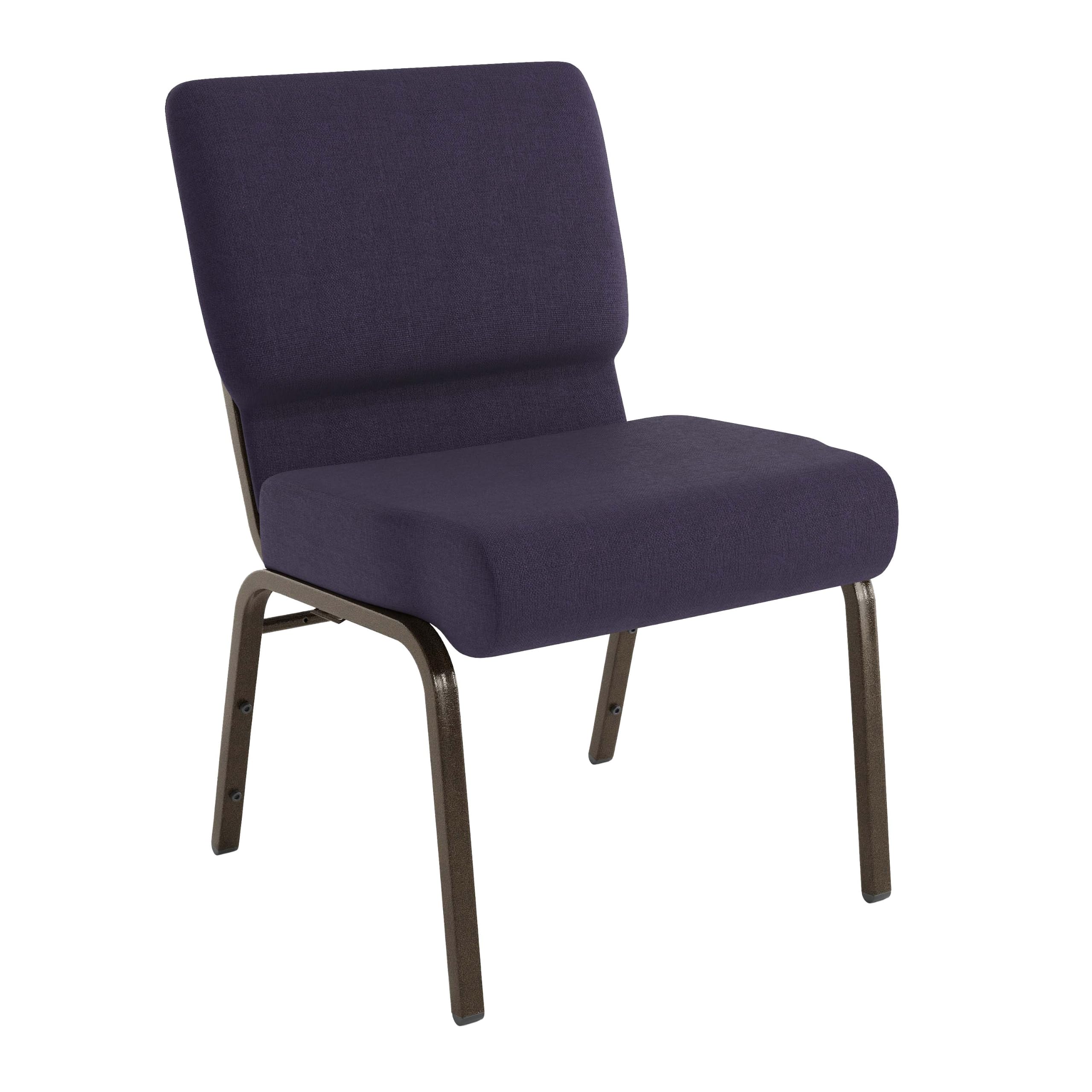 Flash Furniture Royal Purple Fabric/Gold Vein Frame / Set of 1 / Classic Stacking Chairs