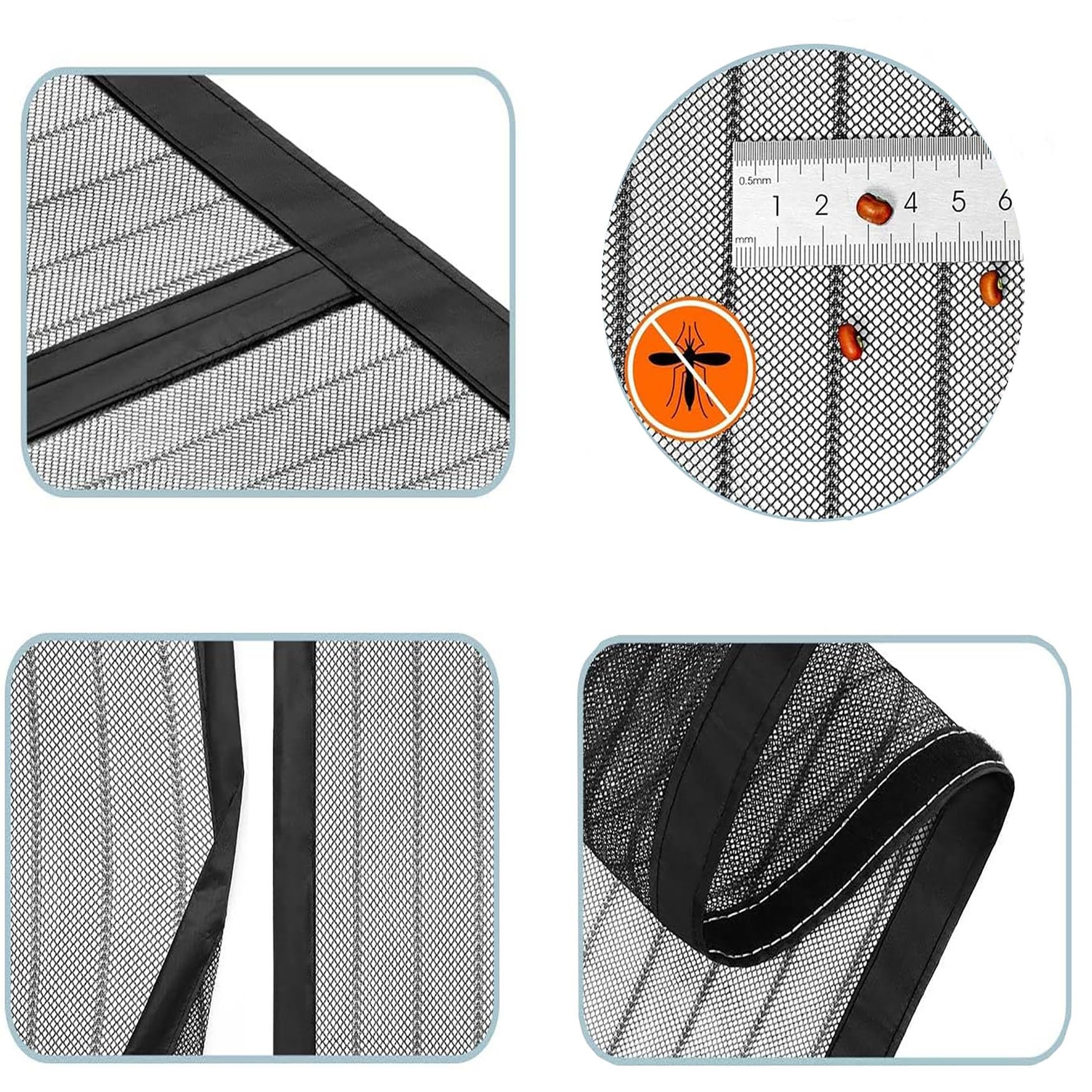 Moskitiery Magnetyczne 160 x 320 cm Aby Powstrzymać Muchy I Owady Magnetyczna Siatka Na Owady Możliwość Zdjęcia I Prania Do Drzwi Zewnętrznych Wejściowych Do Kuchni, Biały