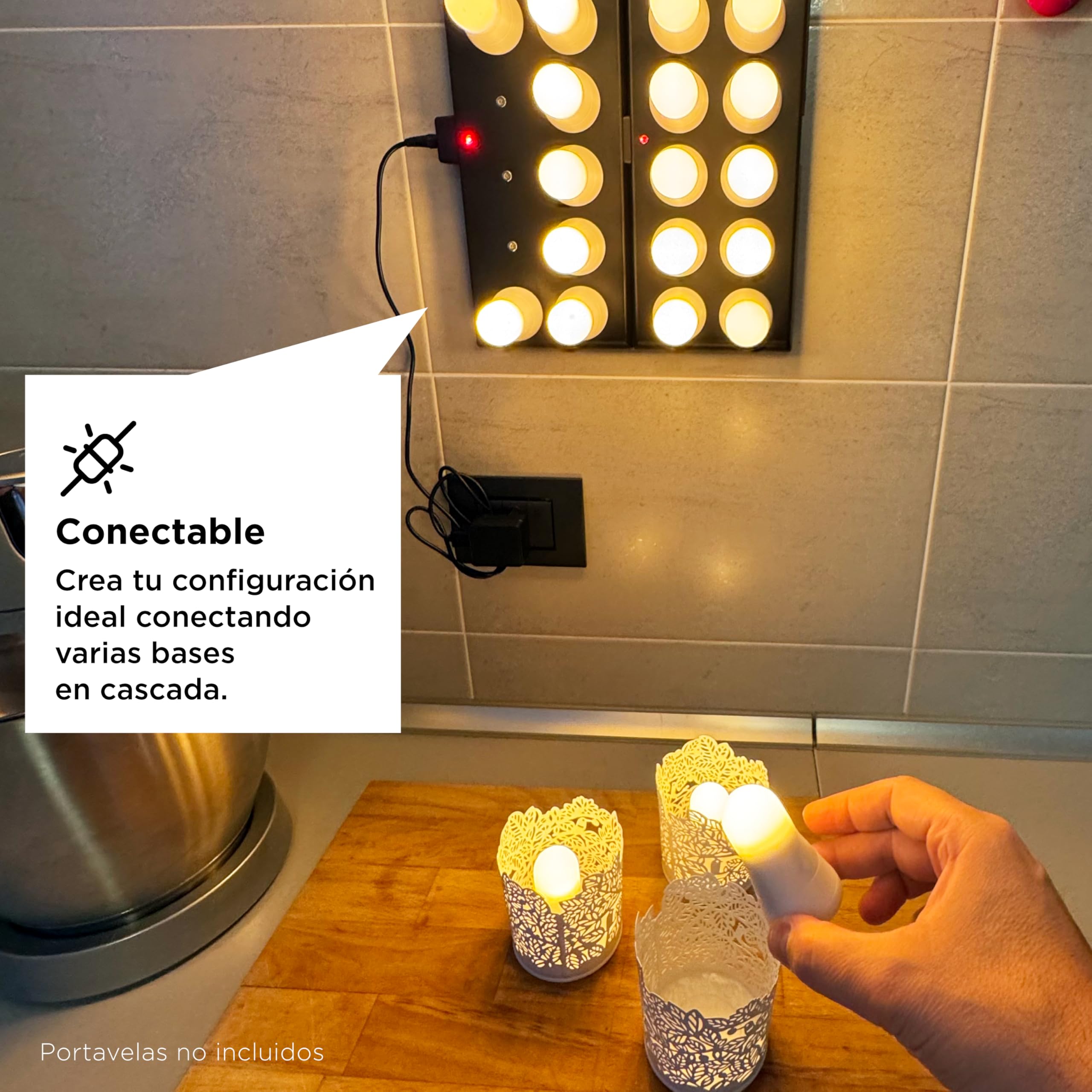Madrigal Color&Mood: Juego de 12 velas LED RGB + Blanco Cálido + Vela Llama Parpadeante – Recargables con Mando a distancia – Base Magnética Mejorada (EU + UK Plug)