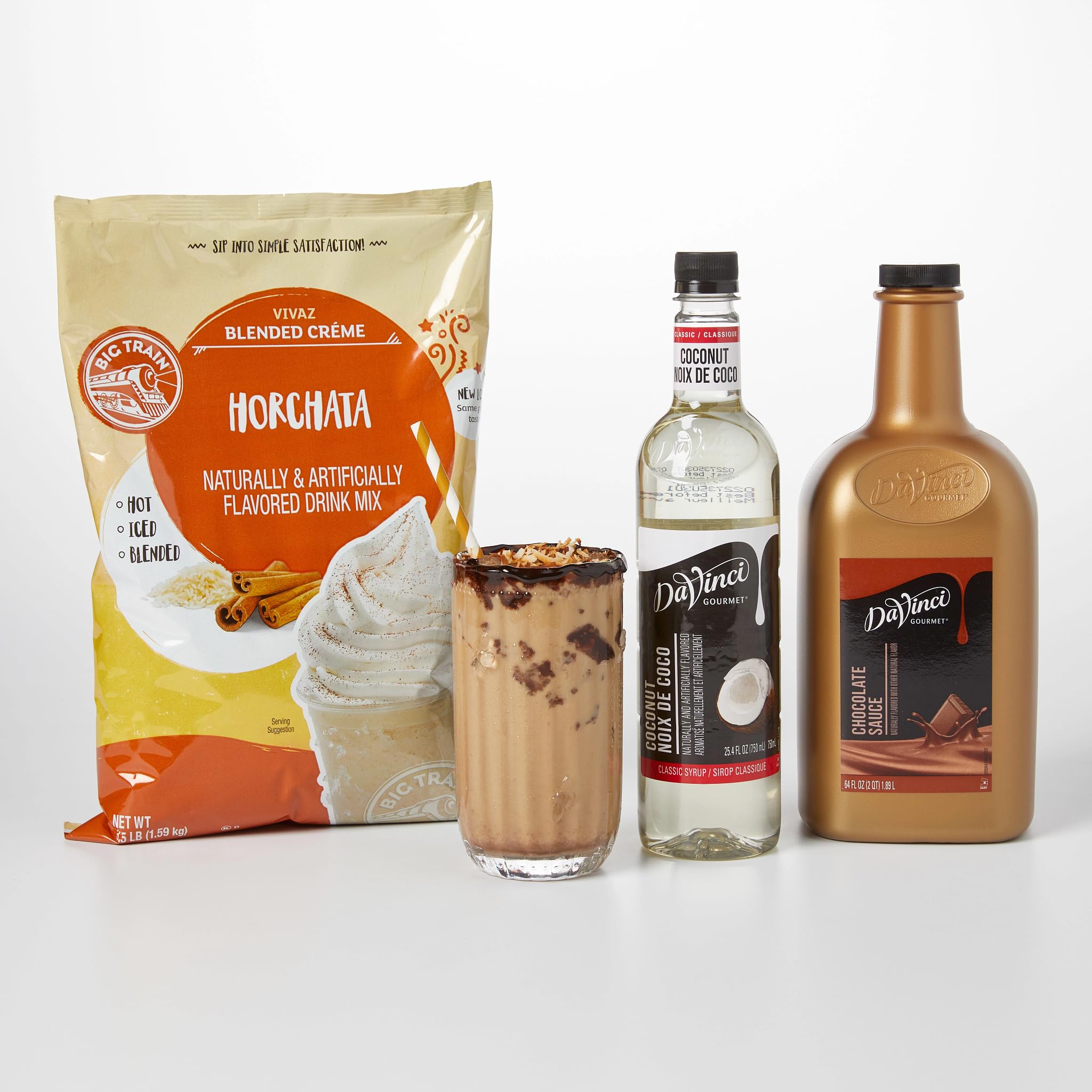 Big Train and DaVinci Gourmet Shaken Toasted Coconut Iced Latte Bundle Pack