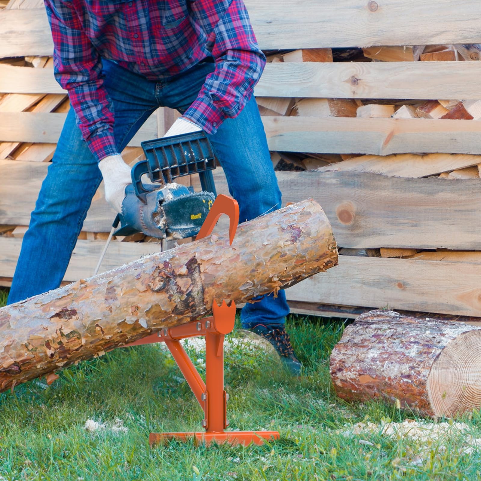 BeneLabel Stammheber Timberjack, Cant Hook Verstellbar Kipphaken Holzfällerwerkzeug Forstwagenheber 3in1 Manuell Holzrollenheber Brennhol Peavey Multitool zum Greifen Bewegen Festklemmen, 132-147cm