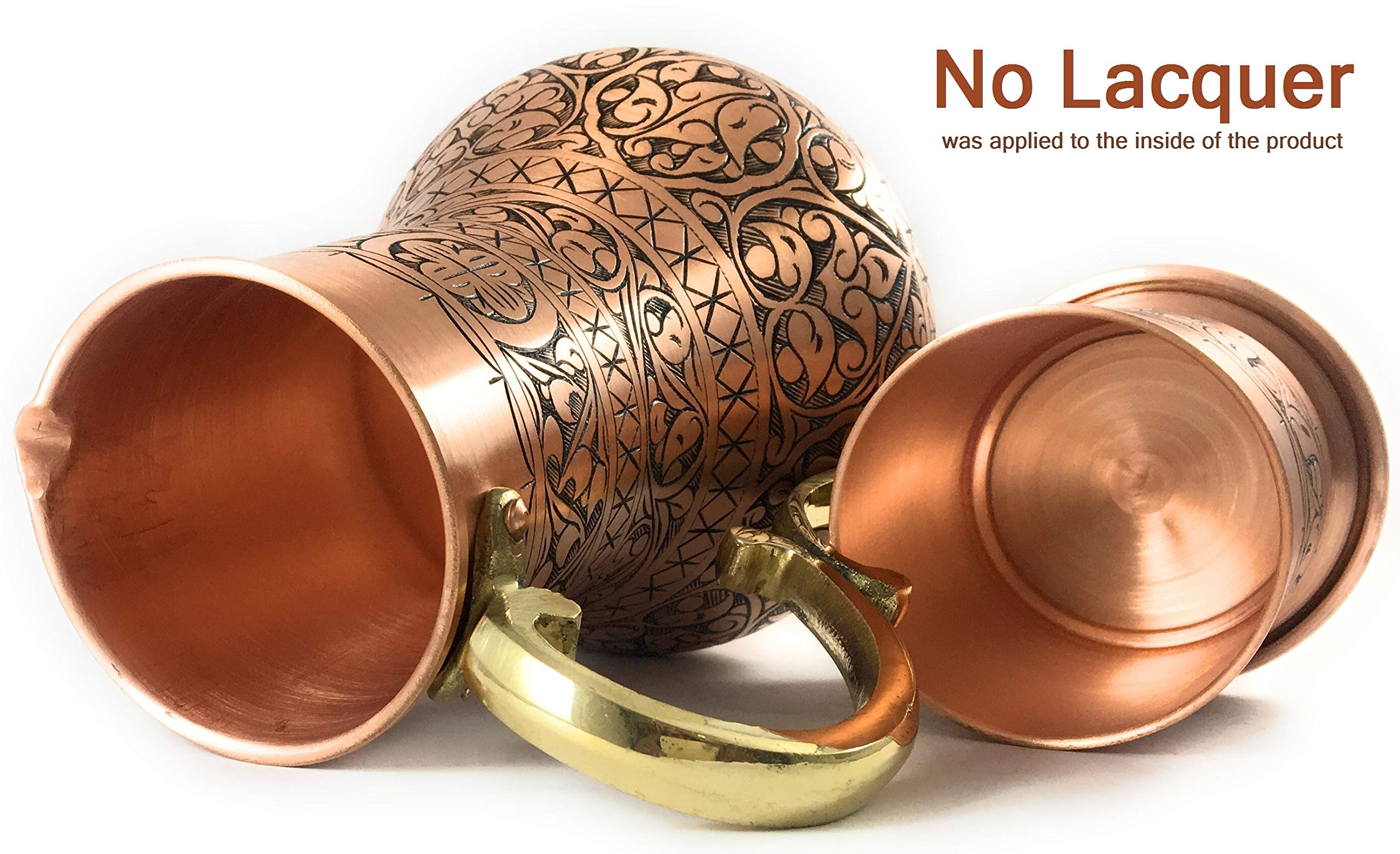 Amazon.com: KS Series - Copper Pitcher (45 oz) and Cup (7.7 oz