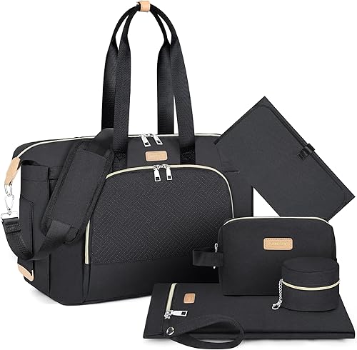 ITIEZY Bolsa de pañales para bebé Bolsa grande para mamá con cambiador portátil para chupete, bolsas de hospital, bolsa de viaje para bebé