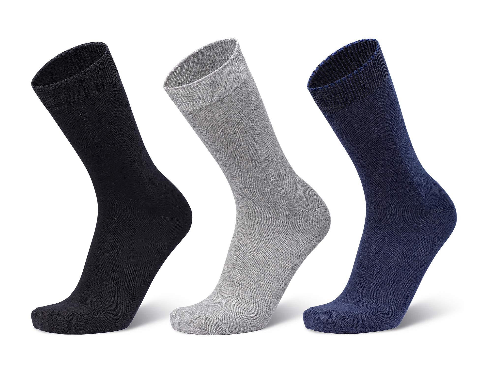 Men's Full/Calf Length Cotton Business/Formal Socks, Free Size, Combo Pack (Navy Blue, Black, Dark Grey) (Multicolored 2, 3)-image-18