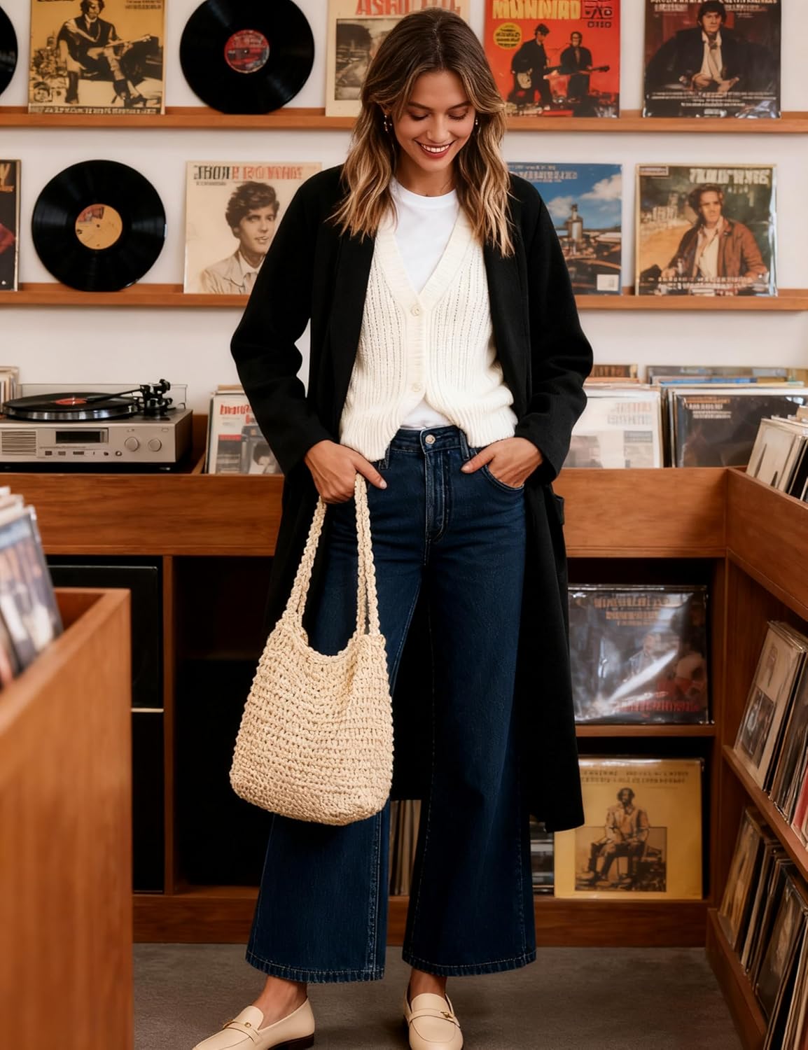 Hooever Women's Long Cardigans Oversized Chunky Knit Coatigan Fall Trendy Open Front Sweater Jackets with Pockets - Image 5