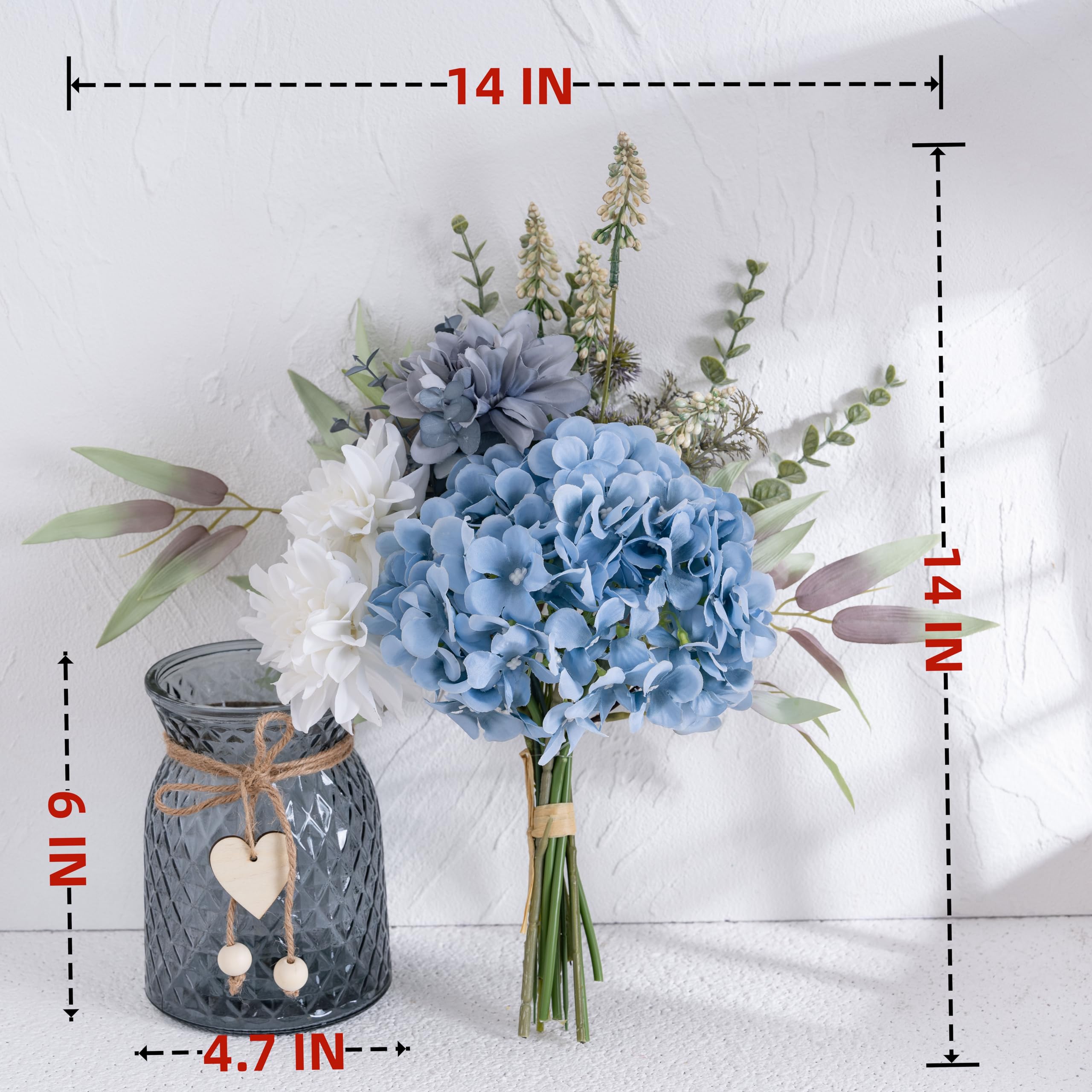 Yorkmills Fake Flowers with Vase - Image 2