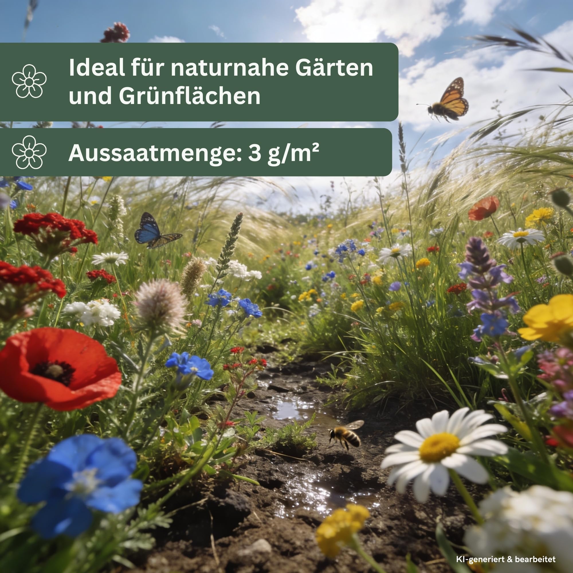 Blumenwiesen-Mischung nach L?BF Kleve-Kellen 1kg