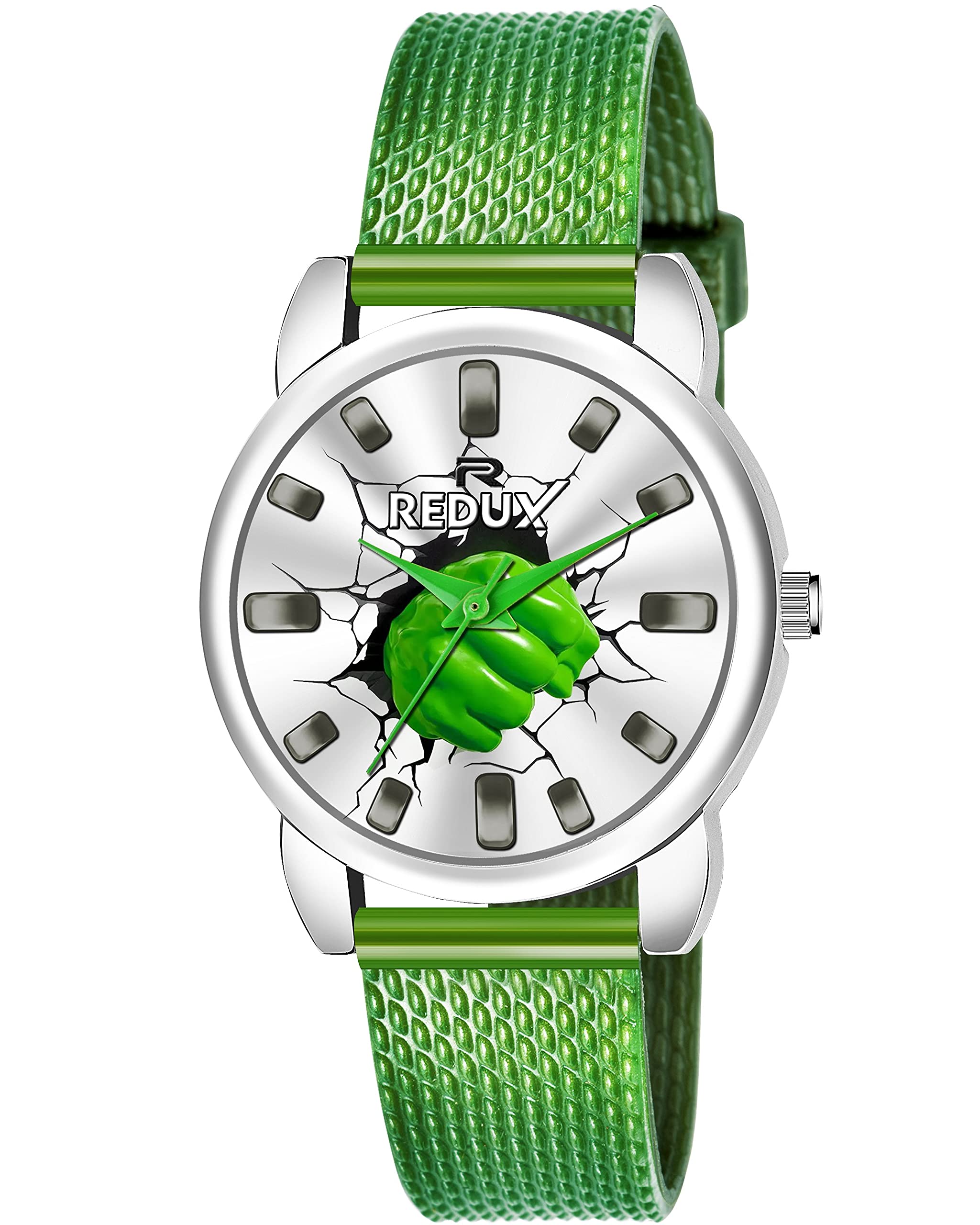 REDUX Analog Kids Watch for Boys (Silver & Green Dial, Green Colored Strap) (B09D2T37NT) Amazon Price History, Amazon Price Tracker