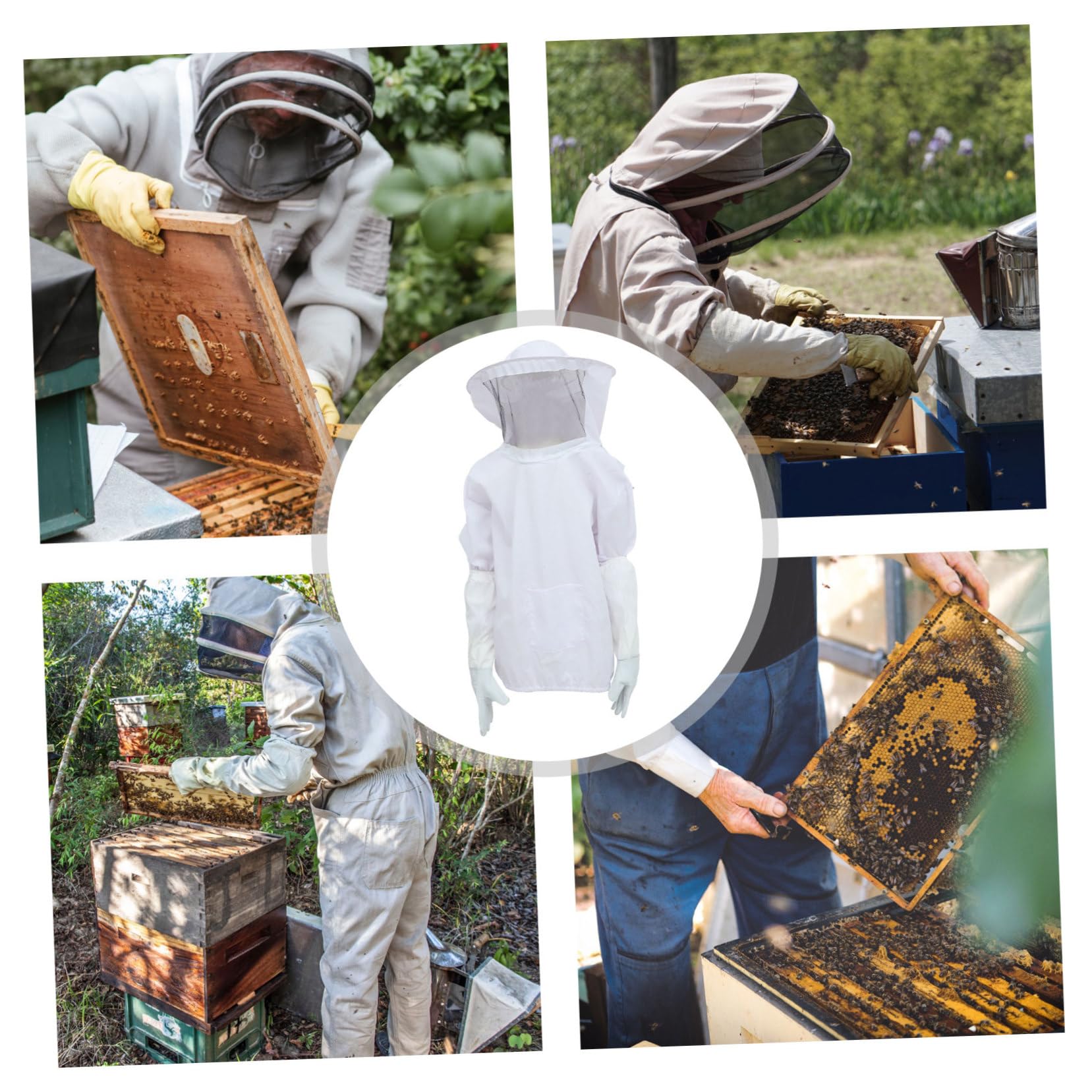 SOIMISS Tuta Da Apicoltore Per Apicoltori Cappello Apicoltore Vestiti Da Guanti Lavoro Attrezzatura Per Apicoltura Protettivo Kit Completo Per Apicoltura