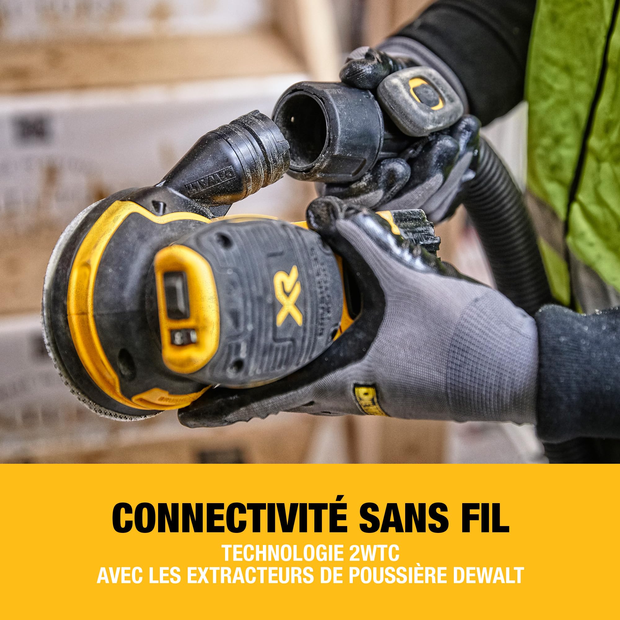 DEWALT - Ponceuse excentrique sans fil XR 18V Brushless, 125mm, Unité nue, DCW210N-XJ