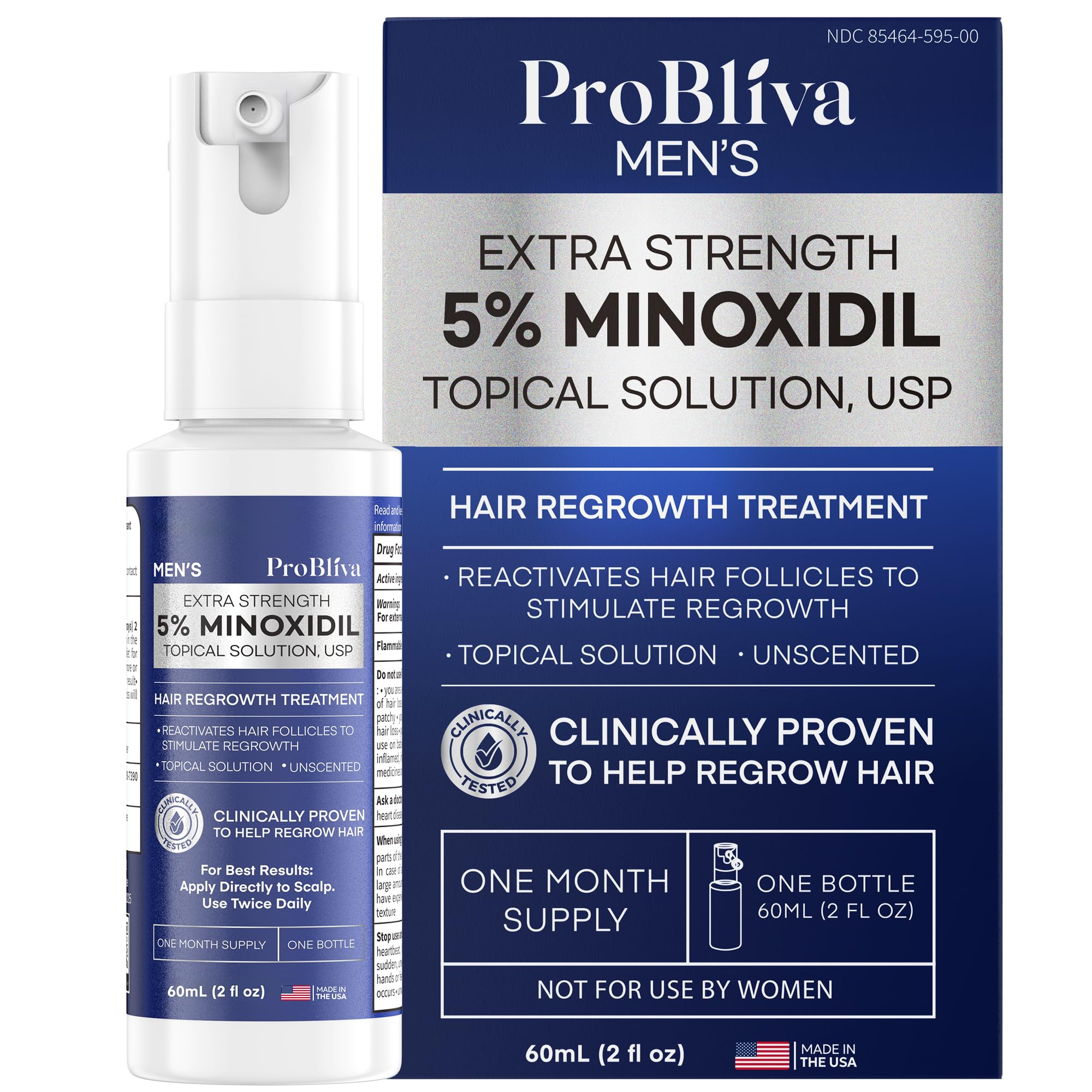 ProBliva 5 Minoxidil for Men Spray 2 fl oz
