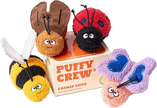 Miniatura 7 de Juguete interactivo de felpa para gatos con hierba gatera, tema de insectos, 5 pulgadas, para gatos de todas las razas (cucaracha)