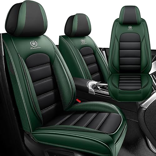 Iceleather Fundas de asiento de coche para Land Rover Range Rover Evoque 2012-2023, funda de asiento de piel sintética impermeable, suave,
