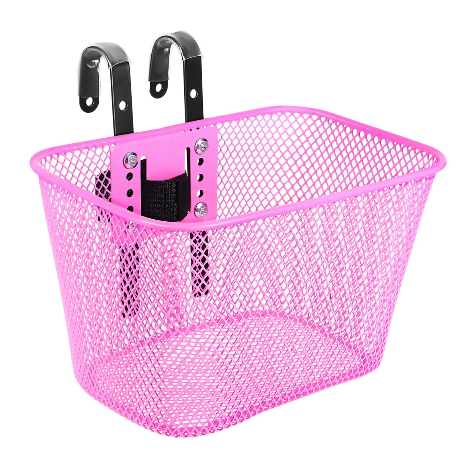 KOMBIUDA Front Bike Basket for Women Durable Square Mesh Container with Quick Release Handlebar Strap for Daily Use and Shopping Spacious Design for Essentials and Belongings