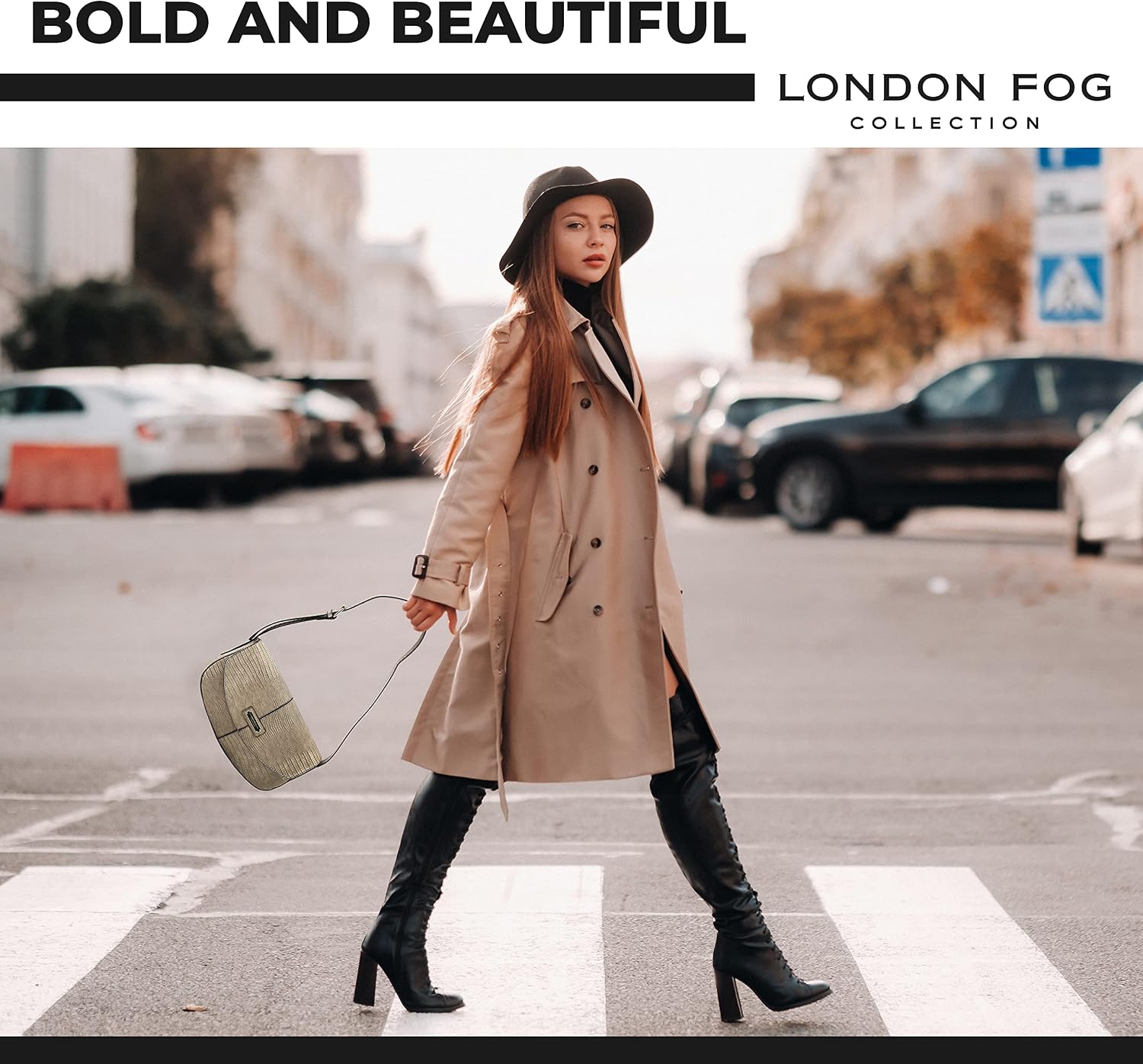 LONDON FOG ASTOR and IRIS Shoulder Bag for Women with Adjustable Strap