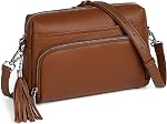 befen Genuine Leather Crossbody Purses for Women Lightweight Small Crossbody Bags Purse with Built in RFID Blocking Wallet