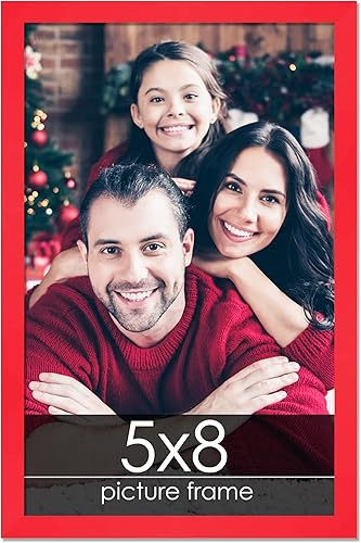 Poster Palooza 5x8 Contemporary Complete Wood Picture Frame with UV Acrylic, Foam Board Backing, & Hardware