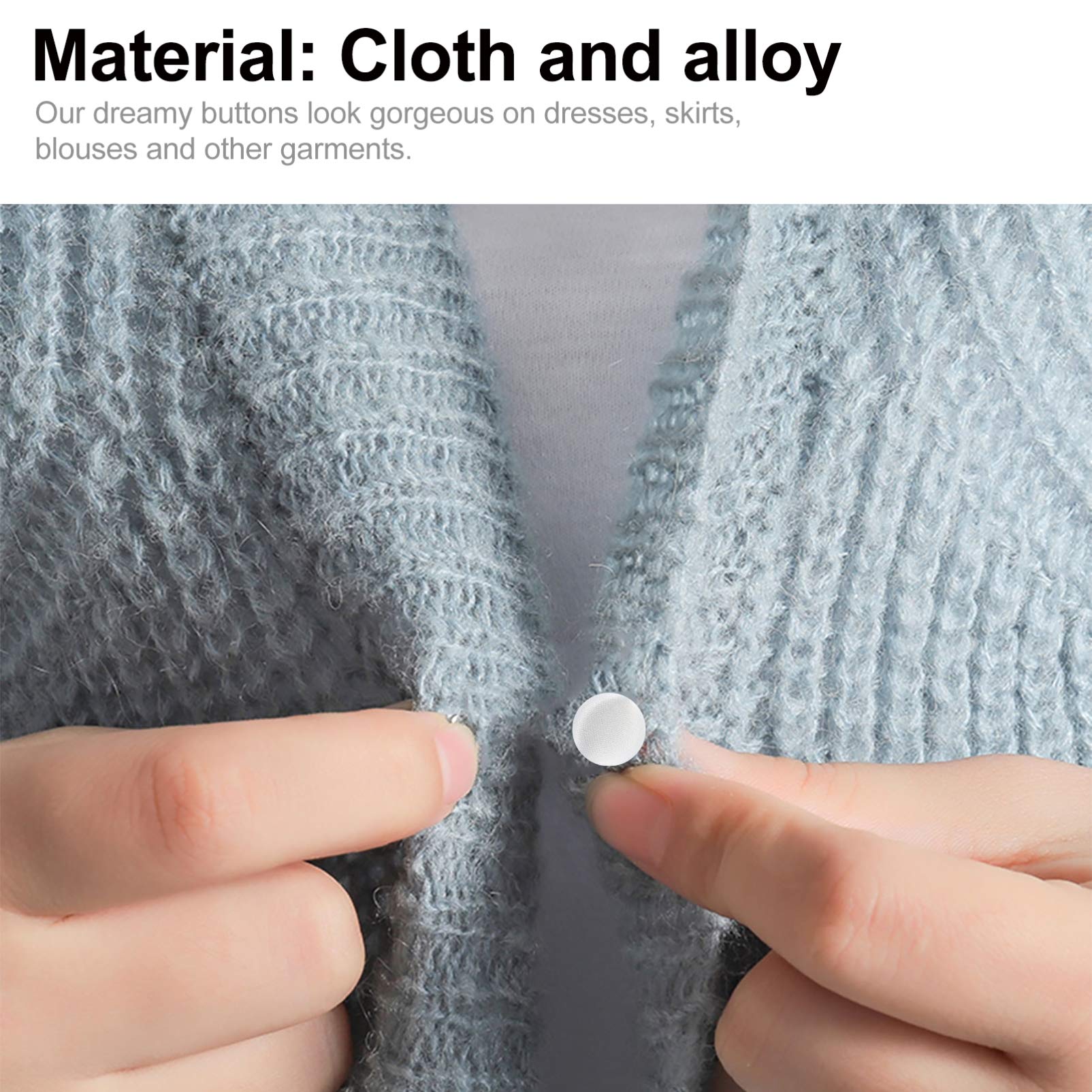 Zerodeko Lot De 15 Boutons Ronds Recouverts De Satin Blanc De 10